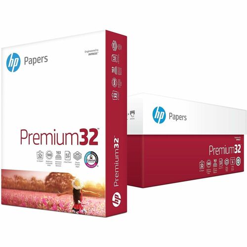 HP Premium LaserJet Paper - 98 Brightness - Letter - 8 1/2" x 11" - 32 lb Basis Weight - Smooth - Heavyweight, Acid-free - White - 500 Sheets per Ream - 6 / Carton