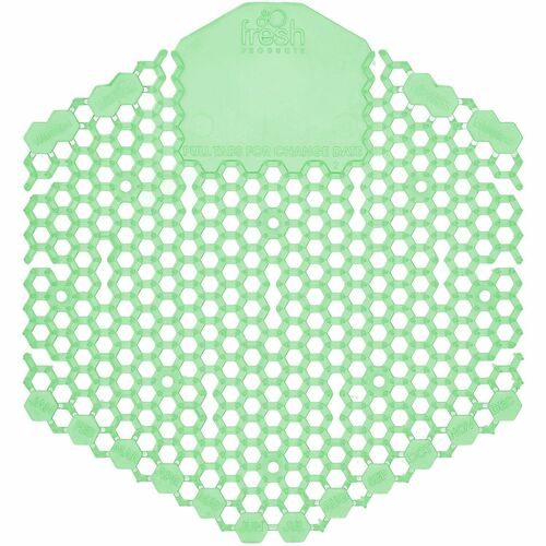 Fresh Products Wave 3D Urinal Screen - Lasts upto 30 Days - Odor Neutralizer, Dual Sided Design, Anti-splash - 6 / Carton - Green