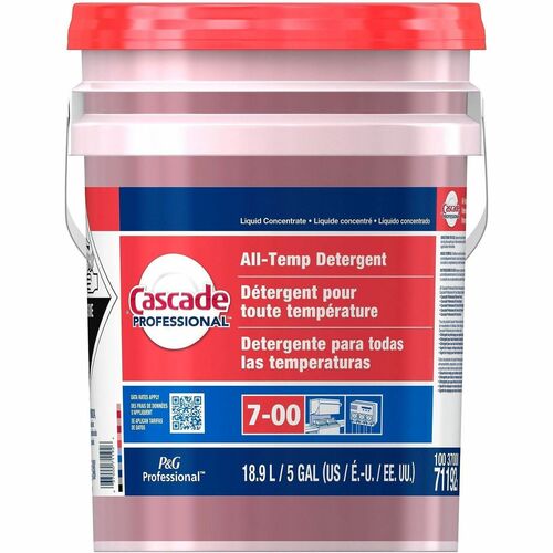 P&G All-Temperature Detergent - For Dish - Concentrate - Liquid - 640 fl oz (20 quart) - Heavy Duty, Bleach-free - Red - 1 / Case