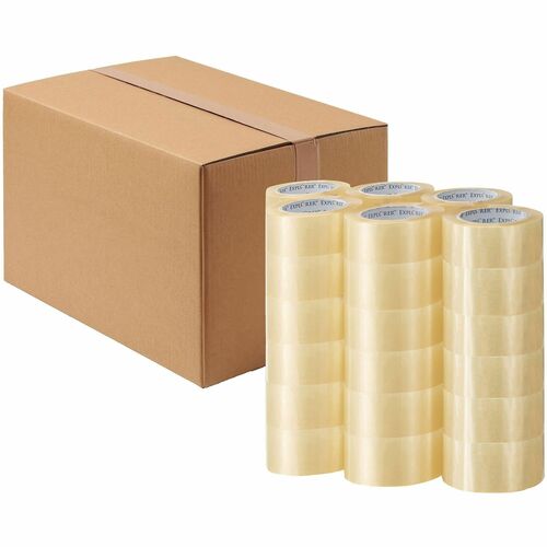 Lindenmeyr Explorer Acrylic Carton Sealing Hand Tape - 110 yd Length x 2" Width x 1.7 mil Thickness - Clear - Acrylic - Acrylic Adhesive - For Carton, Sealing, Multipurpose, Packaging, Box - 36 / Carton