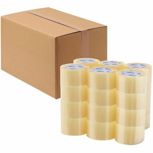 Lindenmeyr Explorer Acrylic Carton Sealing Hand Tape - 110 yd Length x 3" Width x 1.7 mil Thickness - Clear - Acrylic - Acrylic Adhesive - For Carton, Sealing, Multipurpose, Packaging, Box - 24 / Carton