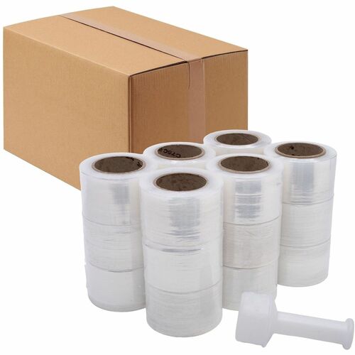 Lindenmeyr Explorer Stretch Film - 3" Width x 1000 ft Length x 100 mil Thickness - Puncture Resistant, Disposable - Clear - 18 / Carton