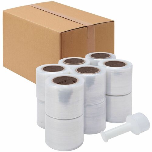 Lindenmeyr Explorer Stretch Film - 5" Width x 1000 ft Length - Puncture Resistant, Disposable - Clear - 12 / Carton