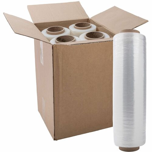 Lindenmeyr Cast Pre-Stretch Hand Film - 18" Width x 1476 ft Length - Puncture Resistant - Clear - 4 / Carton