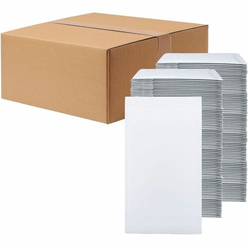 Lindenmeyr Explorer Self-Seal Paper Bubble Mailers - Bubble/Shipping - #00 - 5" Width x 10" Length - Self-sealing - White - Paper - 250 / Carton