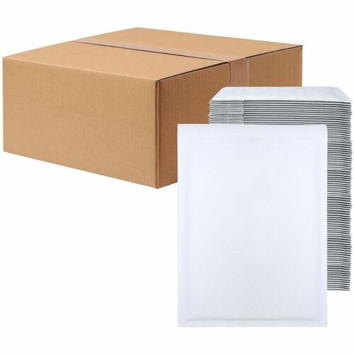 Lindenmeyr Explorer Self-Seal Paper Bubble Mailers - Bubble/Shipping - #2 - 8 1/2" Width x 12" Length - Self-sealing - White - Paper - 100 / Carton