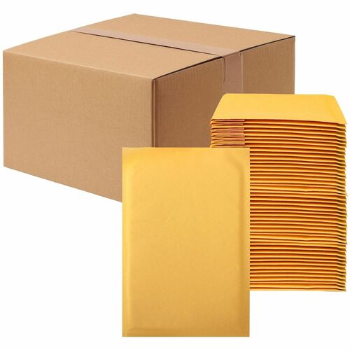 Lindenmeyr Explorer Kraft Self-Seal Bubble Mailers - Bubble/Shipping - #5 - 10 1/2" Width x 16" Length - Self-sealing - Kraft - Kraft - 100 / Carton