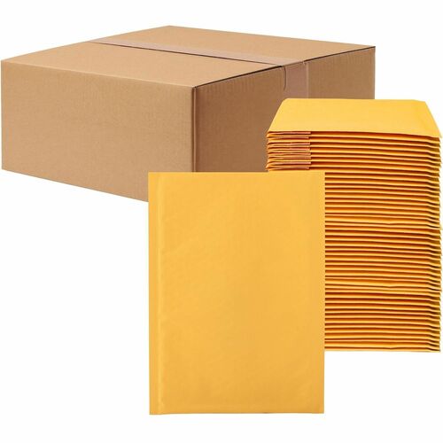 Lindenmeyr Explorer Kraft Self-Seal Bubble Mailers - Bubble/Shipping - #2 - 8 1/2" Width x 12" Length - Self-sealing - Kraft - Kraft - 100 / Carton