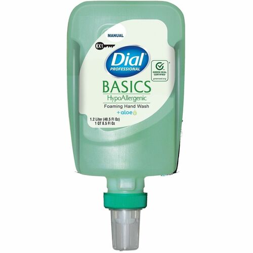 Dial Professional FIT Universal Manual Dispenser Refills - For Dry Skin - 1.27 quart - Pump Dispenser - Bacteria Remover - Hand, Commercial - Moisturizing - Green - Drip Resistant - 1 Each