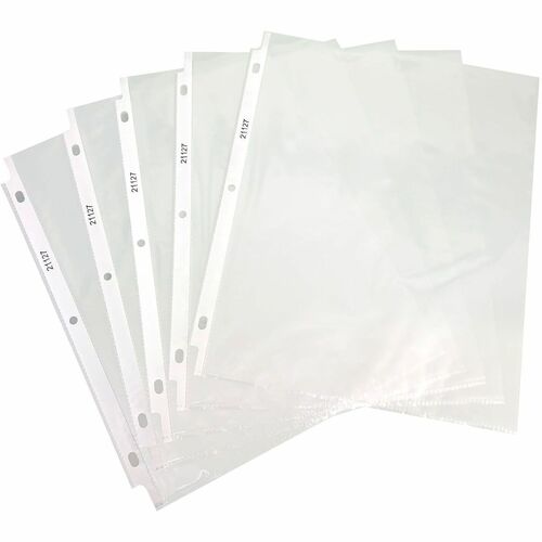 Business Source Nonglare Top-Loading Sheet Protectors - Sheet Capacity - For Letter 8 1/2" x 11" Sheet - 3 x Holes - Ring Binder - Top Loading - Clear - Polypropylene - 200 / Box