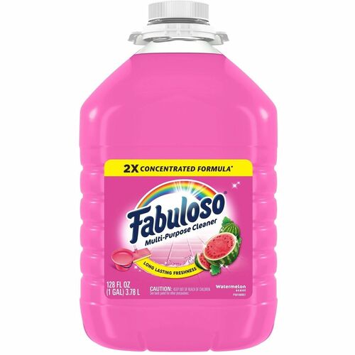 Fabuloso All-Purpose Cleaner - For Multipurpose, Multi Surface - Concentrate - Watermelon Scent - Recommended For: Grease Remover, Grime Remover, Dirt Remover - Long Lasting Bottle - 4 / Carton