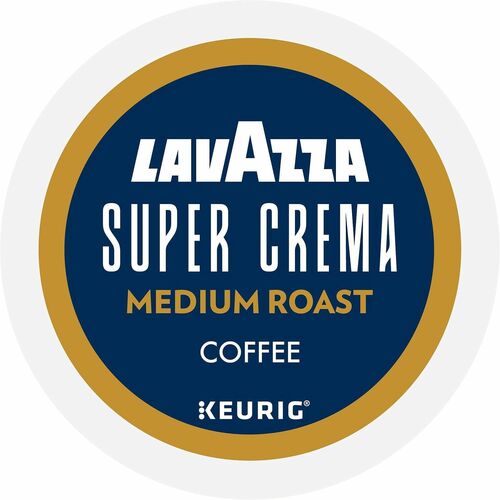 Lavazza K-Cup, Pod, Ground Super Crema K-Cup Coffee Pods - Compatible with Keurig Brewer - Medium - K-Cup, Pod, Ground - Super Crema - Kosher - 22 Boxes/Carton - 4 / Carton