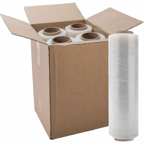 Lindenmeyr Explorer Blown Hand Stretch Film - 18" Width x 1500 ft Length - Puncture Resistant - Clear - 4 / Carton
