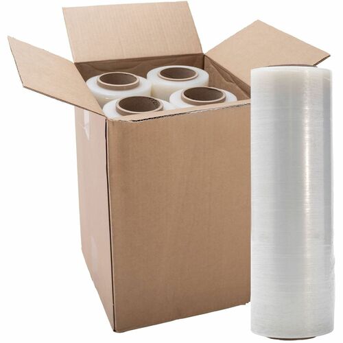 Lindenmeyr Explorer Blown Hand Stretch Film - 18" Width x 1500 ft Length - Puncture Resistant - Clear - 4 / Carton