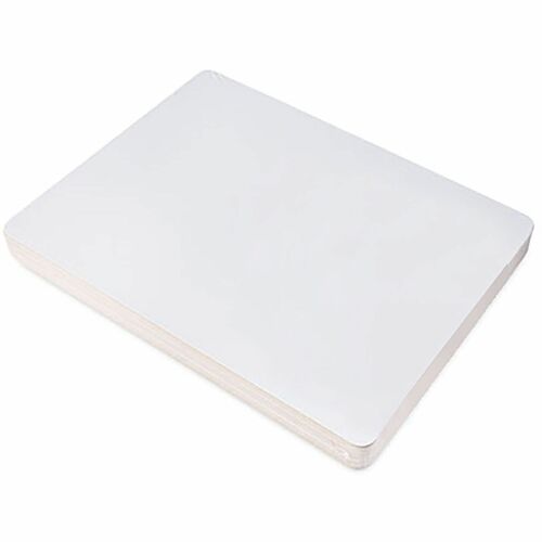 Lorell Double-Sided Dry-Erase Lap Boards - White Hardboard, Melamine Surface - Lap - Wipeable - 6 / Pack