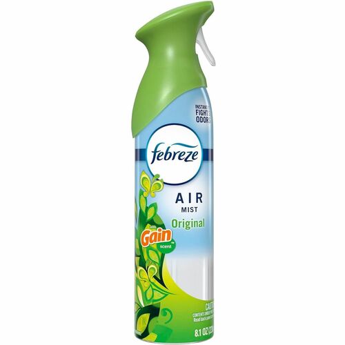Febreze Air Mist Air Freshener Spray - Spray - 8.1 fl oz (0.3 quart) - Gain Original - Odor Neutralizer, Long Lasting - 6 / Carton