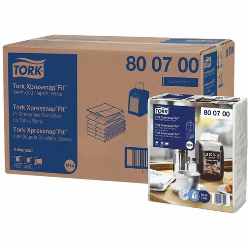 TORK Xpressnap Fit Dispenser Napkins - 2 Ply - Multifold Z - 6.50" Width x 8.40" Length - 4320 Sheets/Roll - White - 720 Napkins/Pack - 6 / Carton