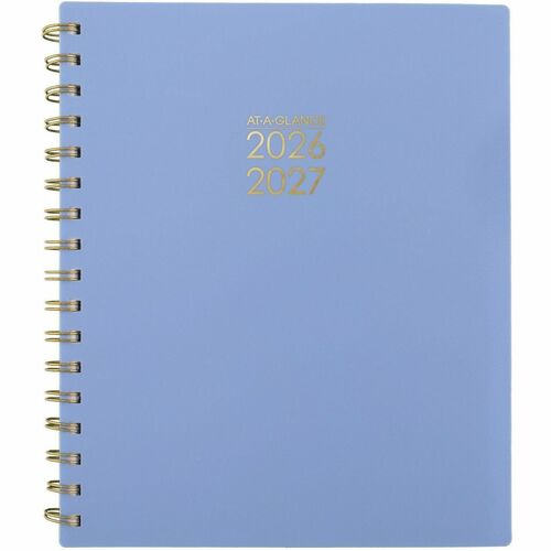 At-A-Glance Harmony Academic 2026-2027 Weekly Monthly Planner, Blue Aura, Medium,7" x 8 3/4" - Medium - Academic - Weekly, Monthly - 13 Month - July 2026 to July 2027 - 1 Week, 1 Month Double Page Layout - 7" x 8 3/4" Sheet Size - White Sheet - Twin Wire 