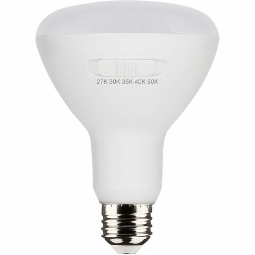 Satco CCT-Selectable BR LED Dimmable Bulbs - 8.50 W - 65 W Incandescent Equivalent Wattage - 120 V - 700 lm - Reflector - BR30 Size - White - White, Warm White, Natural Light Light Color - E26 Base - 25000 Hour - 5000°K Color Temperature - 90 CRI - 10