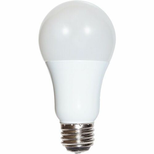 Satco A19 LED Frosted Bulb - 12 W - 100 W Incandescent Equivalent Wattage - 120 V - 1200 lm - A19 Size - Frosted - White, Warm White Light Color - E26 Base - 25000 Hour - 2700°K Color Temperature - 80 CRI - 220° Beam Angle - 1 Each