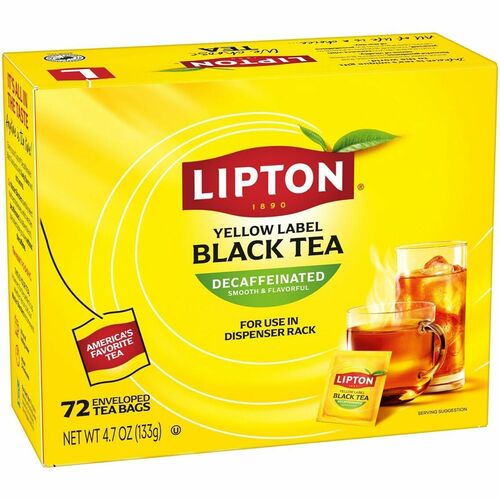Lipton® Classic Tea Bags Black Tea Bag - Black Tea - 100 Teabag - Decaffeinated - 100 / Box