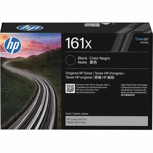 HP 161X Original High Yield Laser Toner Cartridge - Black - 1 Each - 10000 Pages
