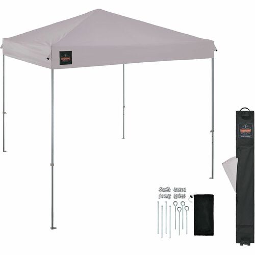Ergodyne SHAX 6001 Lightweight Pop-Up Tent - Canopy StyleWhite - Steel Frame - Polyester Roof