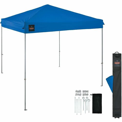 Ergodyne SHAX 6001 Lightweight Pop-Up Tent - Canopy StyleBlue - Steel Frame - Polyester Roof