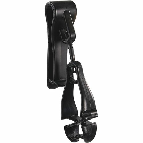 Ergodyne Squids 3425 Swiveling Glove Clip Holder - for Gloves, Mitten, Personal Protective Equipment (PPE), Towel, Belt, Warehouse, Construction, Distribution - Swivel, Strong, Temperature Resistant, Durable, Non-conductive, Easy Grip - Black - Acetal Cop