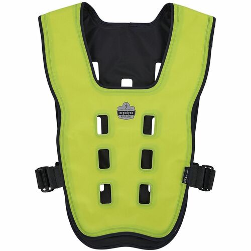 Ergodyne Chill-Its 6684 Dry Evaporative Cooling Vest - Recommended for: Outdoor, Construction, Carpentry, Mining, Landscaping, Biking, Yardwork, Motorcycle - Extra Small - Heat, Warm Temperature, Heat Stress Protection - Hook & Loop Closure - Nylon - Lime