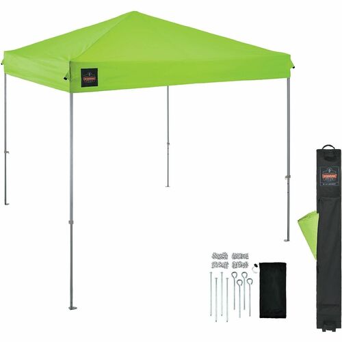 Ergodyne SHAX 6001 Lightweight Pop-Up Tent - Canopy StyleLime - Steel Frame - Polyester Roof