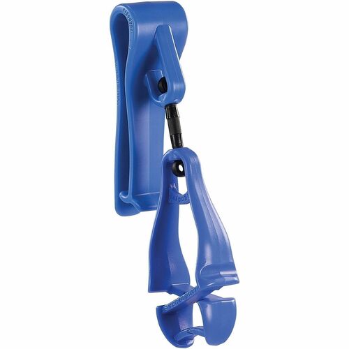 Ergodyne Squids 3425 Swiveling Glove Clip Holder - for Gloves, Mitten, Personal Protective Equipment (PPE), Towel, Belt, Warehouse, Construction, Distribution - Swivel, Strong, Temperature Resistant, Durable, Non-conductive, Easy Grip - Blue - Acetal Copo