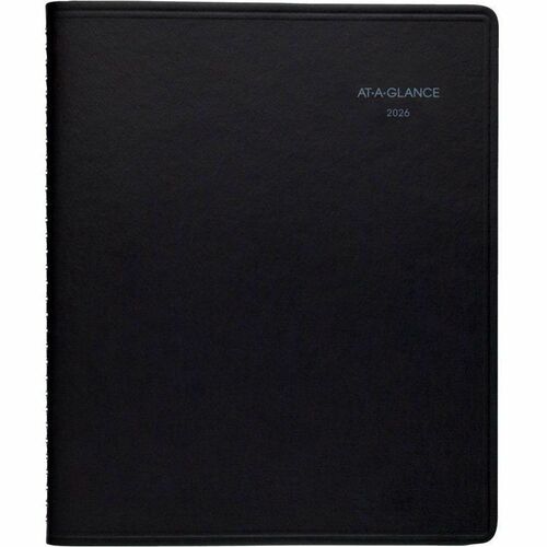 At-A-Glance QuickNotes Weekly/Monthly Diary 9-7/8x8" Bilingual Black - Bilingual - Weekly, Monthly - 12 Month - January 2027 to December 2027 - 8:00 AM to 5:00 PM - Hourly - 1 Week, 1 Month Double Page Layout - 8" (203.20 mm) x 9 7/8" (250.70 mm) Sheet Si
