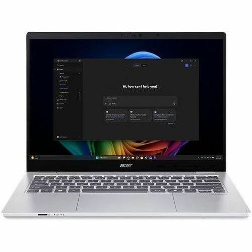 Acer TravelMate P4 Spin 14 AI TMP414RN-56 TMP414RN-56-578M 14" Touchscreen Convertible Copilot+ PC 2 in 1 Notebook - WQXGA+ - 60 Hz - Intel Core Ultra 5 325 - 16 GB - 512 GB PCI Express NVMe 4.0 SSD - English (US) Keyboard - Silver