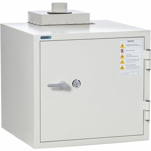 Phoenix Battery Commander Safe - 3.20 ft³ - Key Lock - Explosive Resistant, Fire Resistant, Heat Resistant - for Document - Internal Size 17.50" Height x 20" Width x 15.70" Depth - Overall Size 27.3" Height x 27.3" Width x 28" Depth - White - Steel