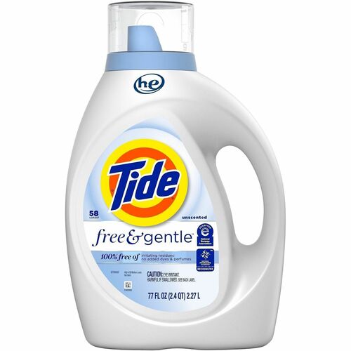 Picture of Free & Gentle Liquid Laundry Detergent, 77 oz, 58 Loads, Hypoallergenic, Dye-free, 4 BT/CT
