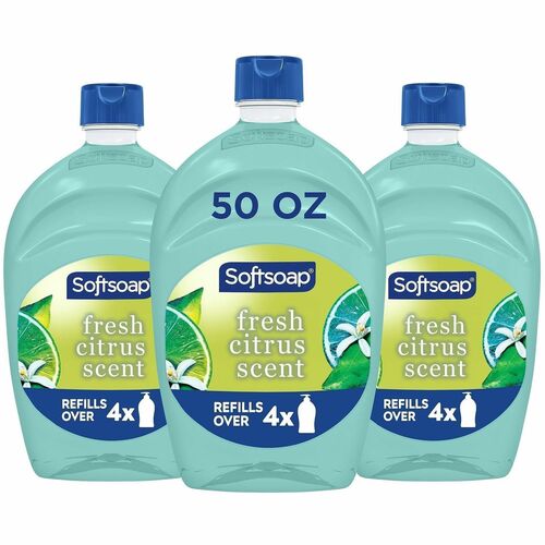Softsoap Liquid Hand Soap - Fresh Citrus Scent - 1.56 quart - Bacteria Remover - Hand - Moisturizing - Antibacterial - Green - No - Paraben-free, Phthalate-free - 3 / Carton