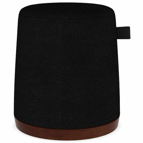 Müm Perch Soft Seating - Memory Foam Seat Material - Black - Leather, Fabric - 1 Carton