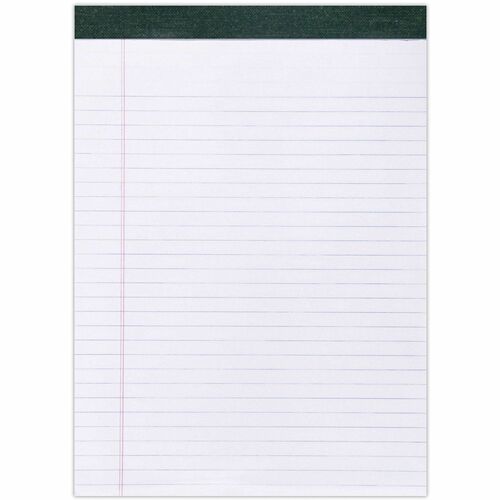 Roaring Spring Recycled Legal Pads - 40 Sheets - 80 Pages - Stapled/Tapebound - Both Side Ruling Surface - Wide Ruled Front Ruling - Double Line Red Margin - 15 lb Basis Weight - Legal - 8 1/2" x 11 3/4" Sheet Size - 8.5" Width x 11.8" Depth - White Paper