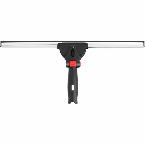 Rubbermaid Commercial Glass Squeegee - Rubber Blade - 1.6" Height x 7.6" Width x 17.8" Length - Streak-free, Rust Resistant, Durable, Long Lasting, Pivot Control, Adjustable Handle, Ergonomic Handle, Comfort Grip - Compatible with Glass - Black - 1Each