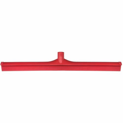 Sparta 24" Single-Blade Floor Squeegee - Rubber, Thermoplastic Rubber (TPR) Blade - 3.5" Height x 1" Width x 24" Length - Durable, Rust Resistant, Bend Resistant - Red - 1Each
