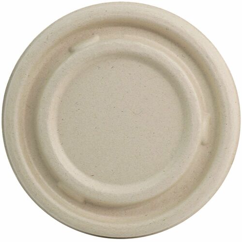 World Centric Compostable Fiber Lids - Plant Fiber - Beige - 50 Lids/Pack - 2 / Carton