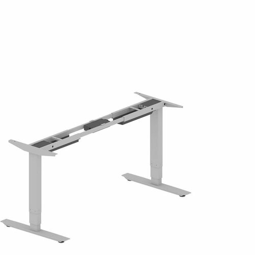 Lorell Sit-to-Stand Two-Tier Base - Silver Base - 2 Legs - 2 Tier(s) - 275 lb Capacity - Height Adjustable - 3-Stage - 45.10" Height - Workstation - Assembly Required - Steel Base Material - Steel Frame Material - 1 Each