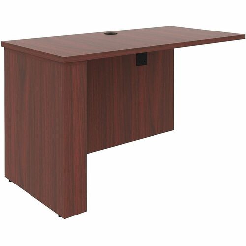 Lorell Essentials Sit-Stand Return Shells - 27.5" Height x 47.3" Width x 23.6" Depth - Material: Laminate, Wood - Finish: Mahogany - Grommet, Cable Management, Adjustable Feet - 1 Each