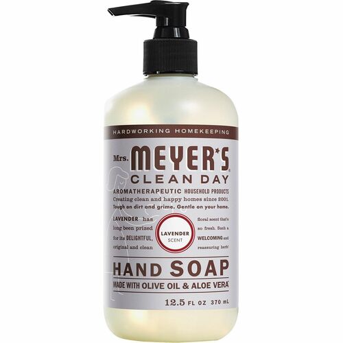 Mrs. Meyer's Clean Day Hand Soap - Lavender Scent - 12.50 fl oz - Bottle Dispenser - Grime Remover, Dirt Remover - Hand, Office, Commercial, Food Handling, Education, Skin, Home - Moisturizing - Multi - Non-drying, Paraben-free, Phthalate-free, No Artific