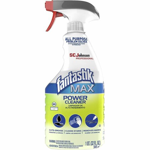 fantastik® MAX Power Cleaner Degreaser - For Office, Commercial, Industry, Food, Hospitality, Automotive, Education, Hard Surface, Fiberglass, Ceramic, Stainless Steel, ... - Spray - 32 fl oz (1 quart) - Recommended For: Grime Remover, Dirt Remover, G