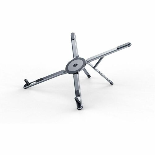 DAC® Portable Stand for Phone, Tablet and Laptop - Aluminum Alloy - Gray - For Notebook, Tablet, Smartphone - Magnetic, Adjustable, Foldable, Portable, Durable, Long Lasting, Non-slip Silicone Pad, Slip Resistant, Scratch Resistant, Compact, Adjustabl