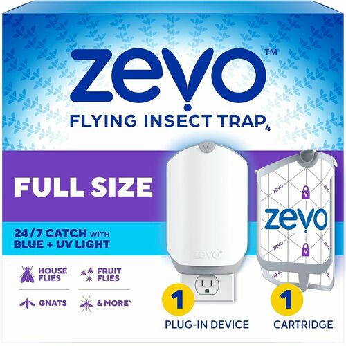 P&G Zevo Indoor Flying Insect Trap Kit - White - 4 / Carton