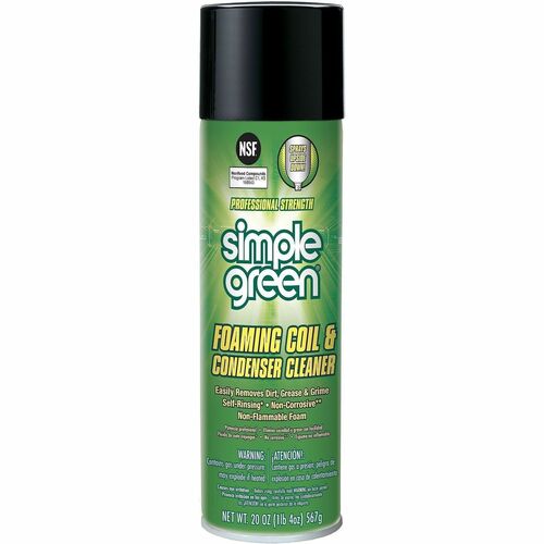 Simple Green Foaming Coil Cleaner - For Refrigerator, Freezer, Condenser Coil - 20 fl oz - Caustic-free, Non-flammable, Unscented