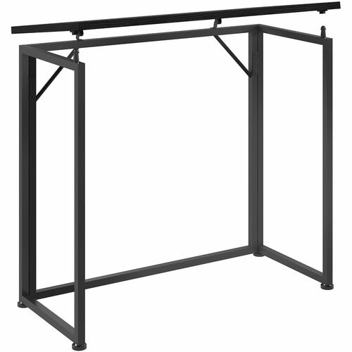 Techni Mobili 31.5" Folding Desk - Folding Base - Modern Style - 66 lb Capacity - 31.50" Table Top Width x 15.70" Table Top Depth - 29" Height - Room, Dorm Room, Study Room, Living Room - Black - Steel Frame Material